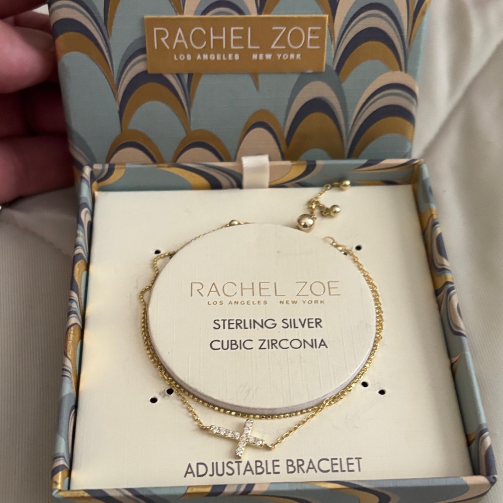 Rachel Zoe Gold and Silver Bracelet with Cubic Zirconia